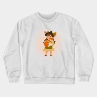 A Girl and Her Whimsical Fox Companion Crewneck Sweatshirt